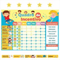 3X Quadro De Rotina Infantil Incentivo Quadro Atividades Diá