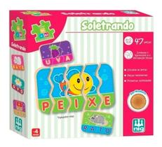 3X Quebra-Cabeça Nig Brinquedos Be A Bá Soletrando 12 Em 1 4 3X Quebra-Cabeça Nig Brinquedos Be A Bá Soletrando 12 Em 1 4
