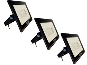 3x Refletores de Led 30W Bivolt 6500K Holofote Branco Frio 3x Refletores de Led 30W Bivolt 6500K Holofote Branco Frio