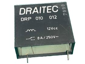 3x Rele 12v 8amp - Drp010012 5 Terminais Draitec