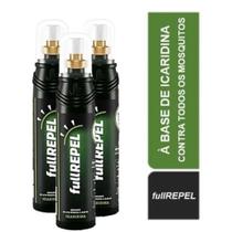 3x Repelente FullRepel Adulto- 100ml c/ Icaridina- 10 Horas