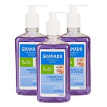 3x Sabonete Líquido de Glicerina Granado Bebê Lavanda 250ml - 3x Sabonete Líquido de Glicerina Granado Bebê Lavanda 250ml -
