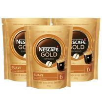 3x Sache Café Solúvel Nescafe Gold Intensidade 6 Espresso Suave 40g -