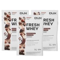 3x Sache Whey Protein Fresh Dux Chocolate Belga E Avela 29g