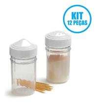 3X Saleiro E Paliteiro Acrílico Kit C/12 Un. Restaurantes Ba