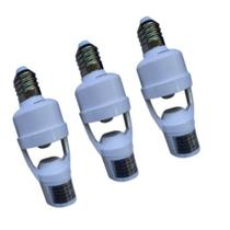 3x Sensores Presença com Fotocélula para Lâmpada Soquete E27 3x Sensores Presença com Fotocélula para Lâmpada Soquete E27