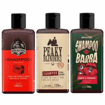 3X Shampoo Barba Negra Peaky Blinders Guaraná Don Alcides