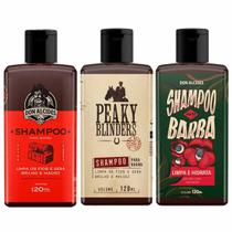 3x Shampoo Barba Negra Peaky Blinders Guaraná Don Alcides