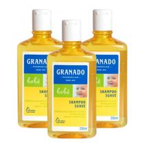 3x Shampoo Líquido Granado Bebê Tradicional 250ml - 3x Shampoo Líquido Granado Bebê Tradicional 250ml -