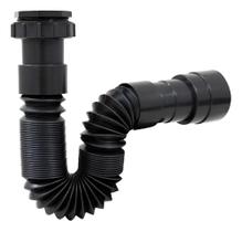 3X Sifão Flexível Para Pia De Cozinha Banheiro Pvc Preto Pad