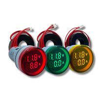 3x Sinaleiro Voltímetro Amperímetro Vermelho Verde Amarelo 3x Sinaleiro Voltímetro Amperímetro Vermelho Verde Amarelo