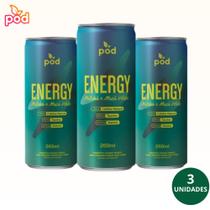3x Smart Drinks Pod Energy Sabor Matchá E Maçã Verde Lata 269ml
