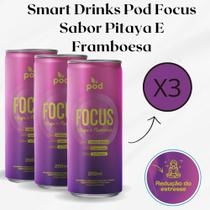 3x Smart Drinks Pod Energy Sabor Matchá E Maçã Verde Lata 269ml