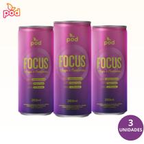 3x Smart Drinks Pod Focus Sabor Pitaya E Framboesa Lata 269ml