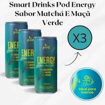 3x Smart Drinks Pod Focus Sabor Pitaya E Framboesa Lata 269ml