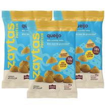 3x Snack Assado Queijo Zaytas Protein Pacote 35g -
