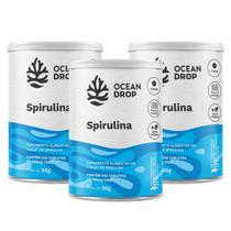 3x Spirulina Ferro Vitamina B12 Ocean Drop 240 Tabletes