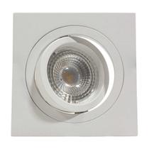 3x Spot Ecco Quadrado Embutir + Led Par20 Branco Quente St1840