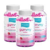 3x Super Gummy Equaliv Mulher Imunidade Energia Visão 60 Gomas