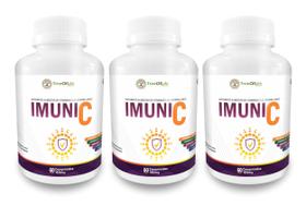 3x Super Vit C Imune 5+ (Arginina Vitamina C Vitamina D Zinco e Cálcio) 60 Comprimidos 1000mg