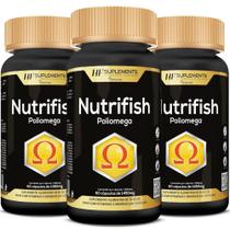 3x suplemento alimentar oleo de peixe com vitaminas minerais - HF SUPLEMENTS