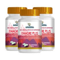 3x Suplemento Emagre Plus 60 Comprimidos 1200mg 3x Suplemento Emagre Plus 60 Comprimidos 1200mg