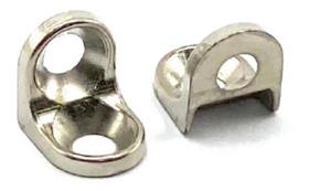 3X Suporte Cantoneira Cadeirinha Niquelada Móveis 2 Furos 10 3X Suporte Cantoneira Cadeirinha Niquelada Móveis 2 Furos 10