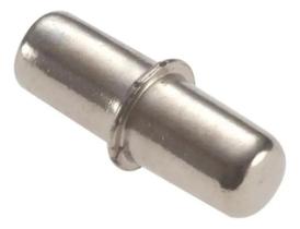 3X Suporte Pitão Pino Prateleira Borne 5Mm Niquelado - 100 P