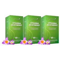 3x Synergy D3 2000 Ui, K2 Mk7 100mcg 60 Caps Puravida