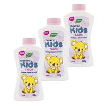 3x Talco em pó para bebê Cheirinho Kids Infantil 100g - Pharma