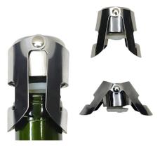 3X Tampa Garrafa Champanhe Inox Champagne Espumante Hermetic