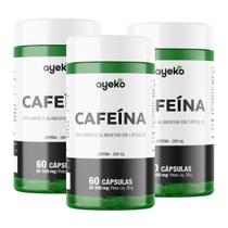 3X Termogênico Cafeína 200mg Rende 180 Doses Ayeko