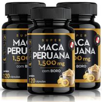 3x Testo 1500mg Super com Boro Suplemento 120 Capsulas Energia Diaria Uso Adulto