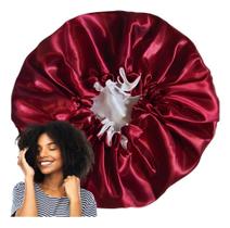 3X Toca Touca Cetim Extra Grande Dupla Face Ajustável Para Cac