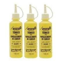 3x Tônico Fortalecimento Do Cabelo Extrato De Alho Gota Dourada