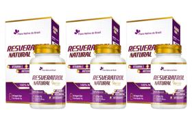 3x Trans Resveratrol Natural + Vitamina E + Semente de Uva 30 Cápsulas 450mg Vegano 3x Trans Resveratrol Natural + Vitamina E + Semente de Uva 30 Cápsulas 450mg Vegano