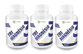 3x Tri Magnesio (Magnésio Malato Citrato e Bisglicitato) 180 Cápsulas 500mg