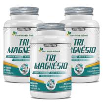 3x Tri Magnésio (taurato, malato e Bisglicinato) 60 Capsulas de 500mg Flora Nativa do Brasil
