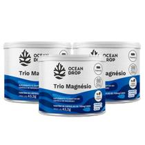 3x Trio Magnésio Quelato Dimalato Ocean Drop 60 Cápsulas