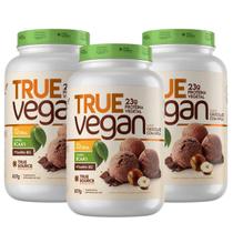 3x True Vegan Proteína Vegana Chocolate Com Avelã True Source 837g