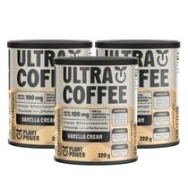 3x Ultra Coffee Plant Power Vanilla Cream 220g