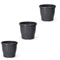 3X Vaso Primavera 02 (1,9L) Preto NUTRIPLAN