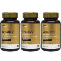 3x Venaflex - Vitamina b12 + Pinus Pinaster + Trans Resveratrol + Vit E 90 Cápsulas - Omix