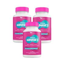 3x Vitamin Gummies Cabelos, Pele E Unhas- Global- 60 Gomas