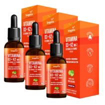 3x Vitamina D3 2000ui + K2 Mk7 100mcg Bigens Limão 20ml