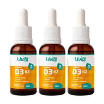 3x Vitamina D3 K2 em Gota Uvits 3x Vitamina D3 K2 em Gota Uvits