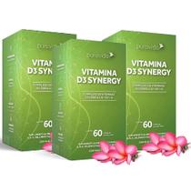 3x Vitamina D3 Synergy - Puravida 60 cápsulas