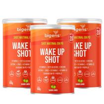 3x Wake Up Shot Matinal Bigens Limão 150g