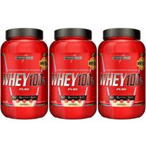 3x Whey 100% Pure Pote 900g Baunilha - Integralmedica
