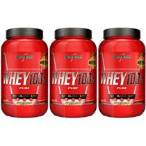3x Whey 100% Pure Pote 900g Cookies and Cream Integralmedica